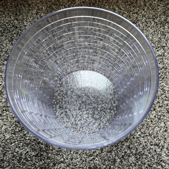 Longaberger Crock  Canister Basket Hard Plastic Protector W/Lid No Wooden Lid‎ - Picture 8 of 11